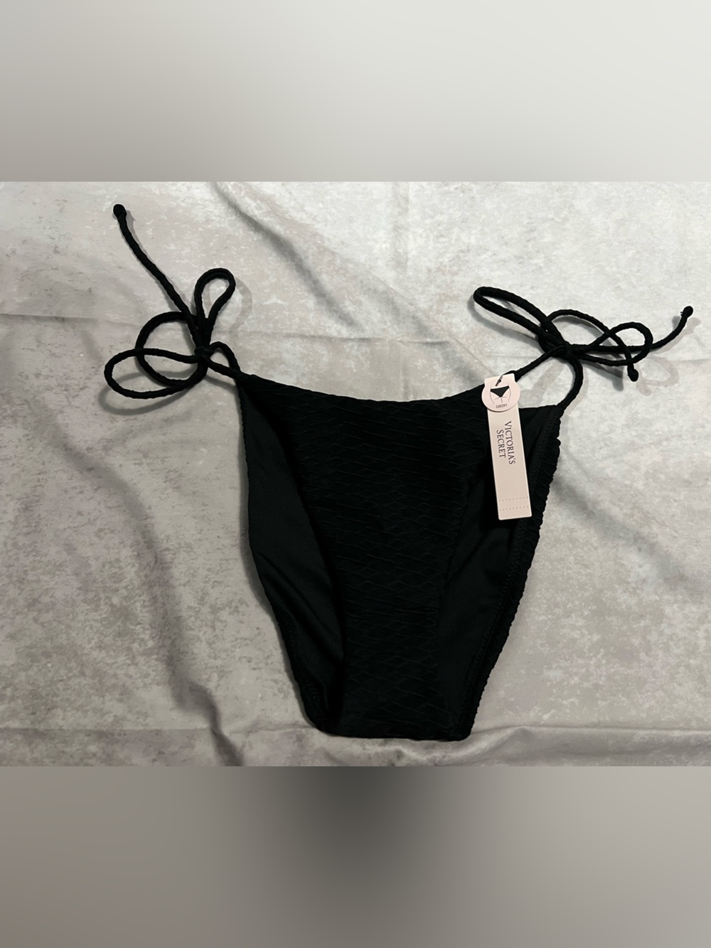 Victoria's Secret Black Tie-Side Bikini Bottom